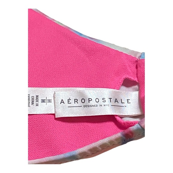 Aeropostale Tie Dyed Swim Top M Juniors - Picture 3 of 4